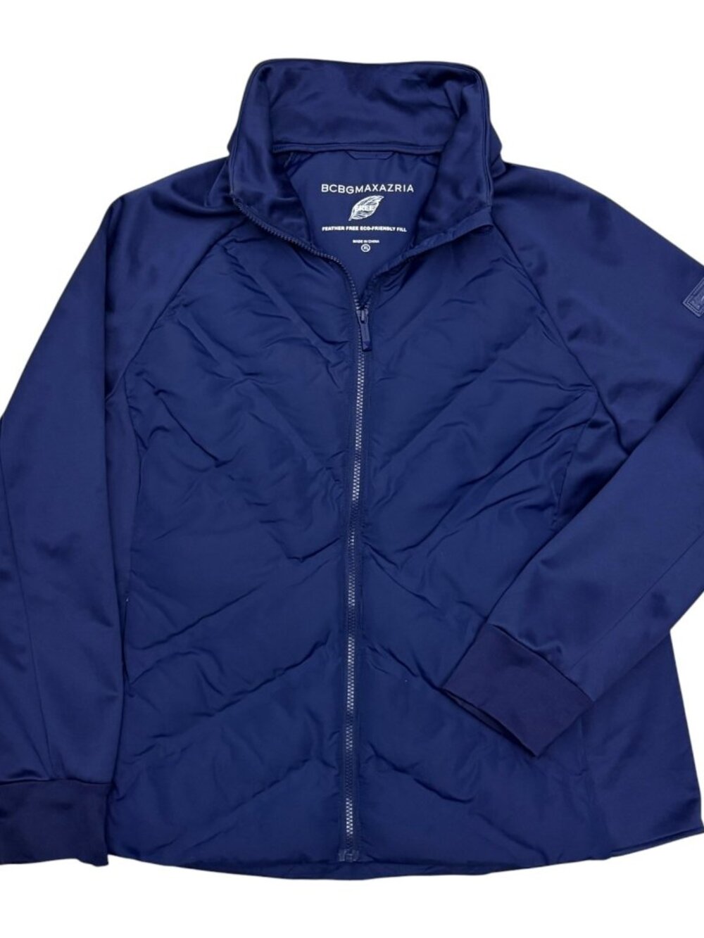 BCBG MAXAZRIA Puffer Jacket Spring Fall Blue Light Casual Coat Womens XL